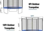6 FT Outdoor Trampoline with Safety Enclosure Net