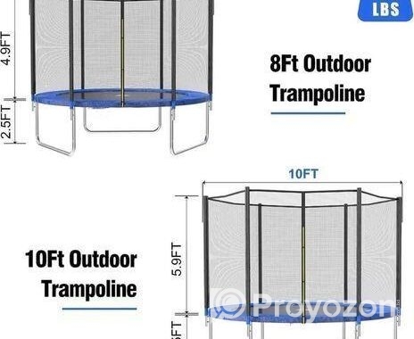 6 FT Outdoor Trampoline with Safety Enclosure Net