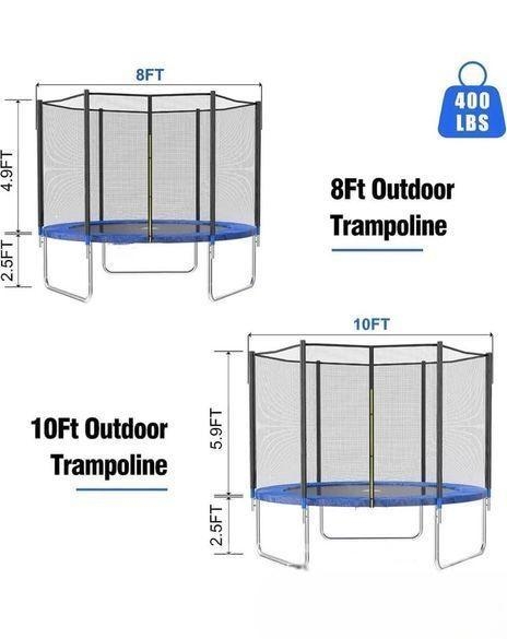 6 FT Outdoor Trampoline with Safety Enclosure Net
