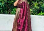 japani Silk Skin Print Sharee with Blouse Piece