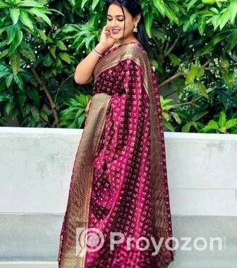 japani Silk Skin Print Sharee with Blouse Piece