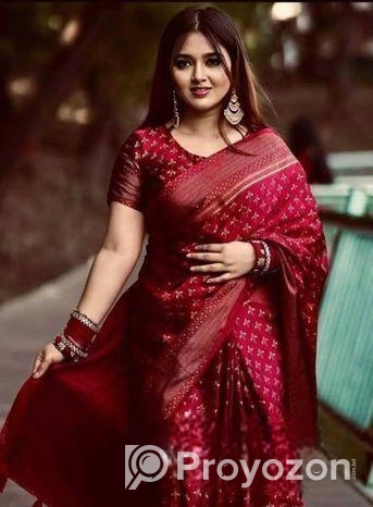 japani Silk Skin Print Sharee with Blouse Piece