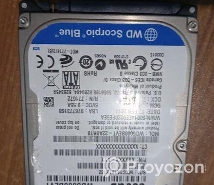 LAPTOP WD 500 GB HDD.