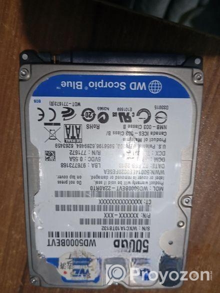 LAPTOP WD 500 GB HDD.