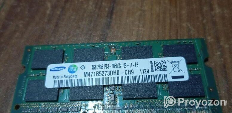 Laptop Samsung 4GB Ddr3 Ram.