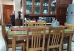 Dinning table with 6 mm top covered glass and Chai