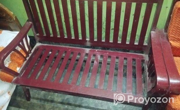 লোহা কাঠের চারটি সোফা সেট প্লাস গদি (২+১+১=৪টি)