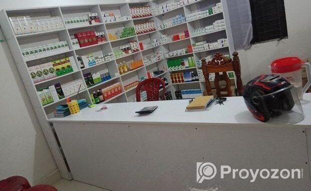 একটি ফার্মেসি ও ডাক্তার চেম্বার এর ফুল সেটাপ
