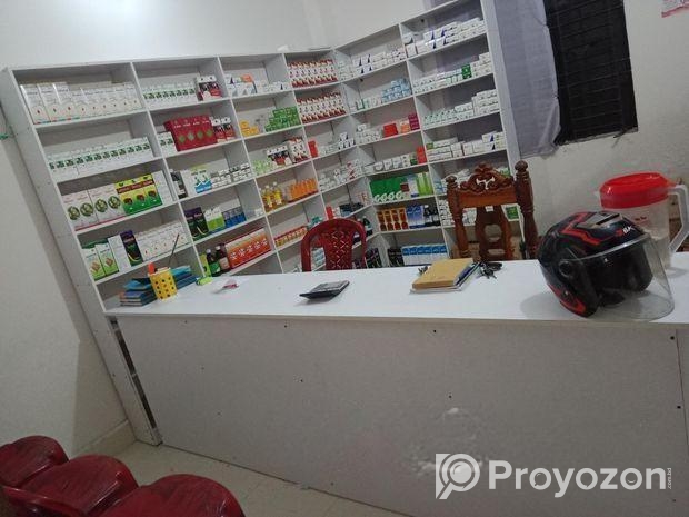 একটি ফার্মেসি ও ডাক্তার চেম্বার এর ফুল সেটাপ