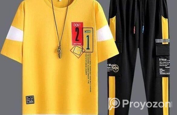 Cotton T-shirt and Trouser Set