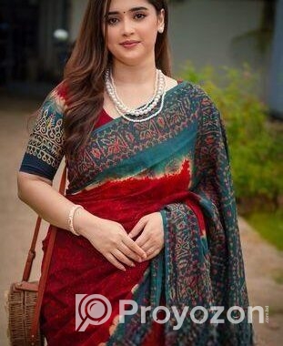 Silk Batik Saree with Blouse Pieces