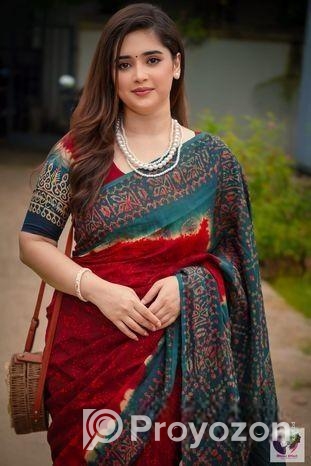 Silk Batik Saree with Blouse Pieces