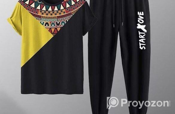 Cotton T-shirt and Trouser Set