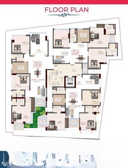 1244 sft. Luxurious Apartment for Sell @West Razab