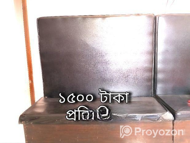 3 Pis Black Restaurant Sofa