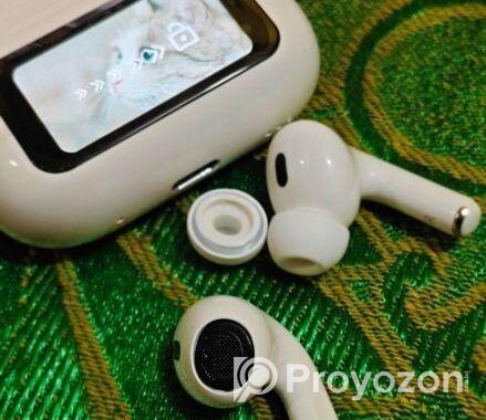 A9 Pro Airpods white with display