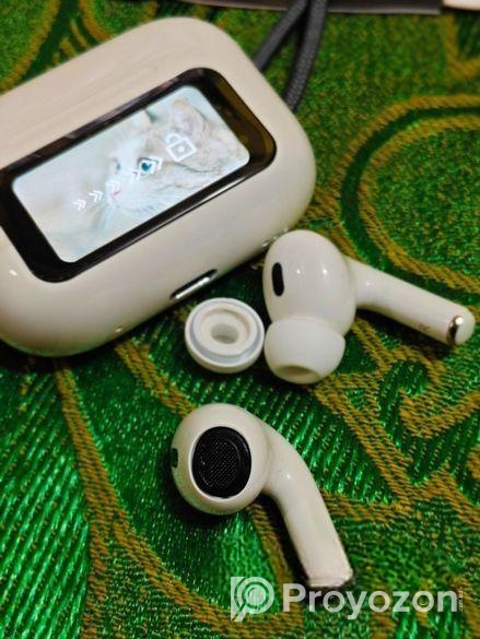 A9 Pro Airpods white with display