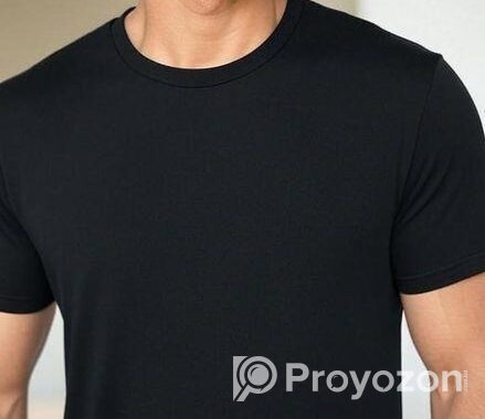Plain Black T-shirt | Cotton