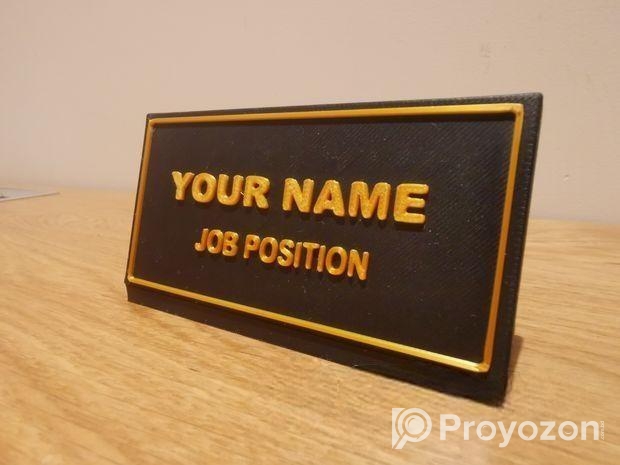 নিজের নামের টেবিল নেম প্লেট