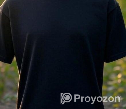 Plain Black T-shirt | Cotton