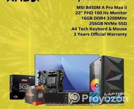 New AMD Ryzen 5 5600G | 22″ Monitor FHD 16GB/256G