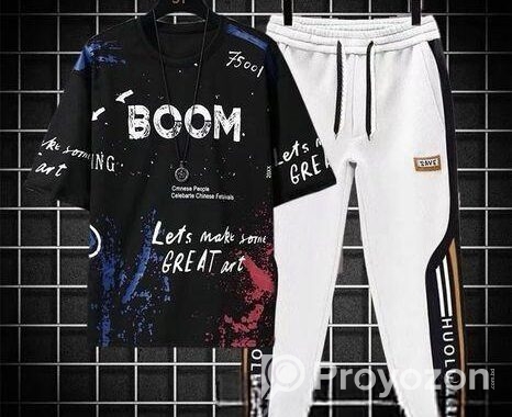 Drop Shoulder Mash T-Shirt and Trouser