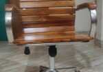 Wooden swivel chair