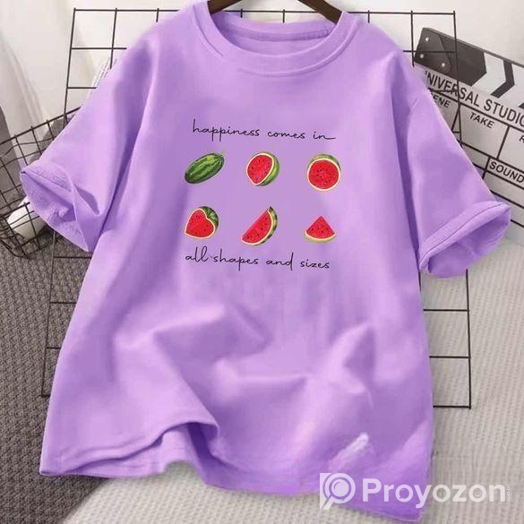 Ladies Premium Full Cotton Half Sleeve T-shirt – D