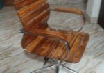 Wooden swivel chair