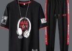 Drop Shoulder Mash T-Shirt and Trouser Combo
