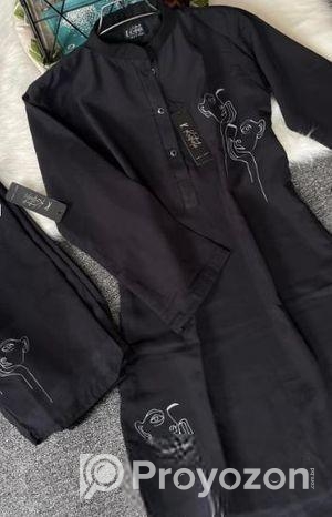 black (Thinking mask) digital printed co-ords