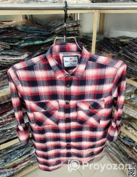 Premium Snap Button Double Pocket Shirt