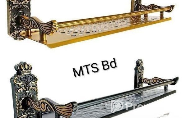 “luxury Wall Mounted Bathroom Shelf with Towel Bar
