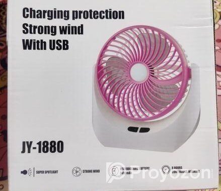 Portable Led Light With Mini Fan