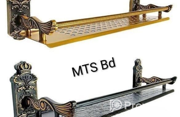 “luxury Wall Mounted Bathroom Shelf with Towel Bar