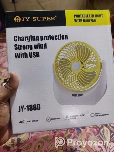 Portable Led Light With Mini Fan