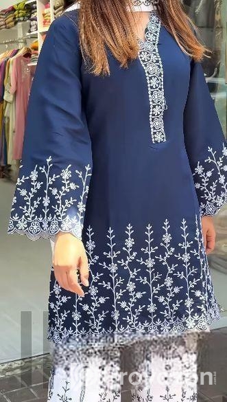 Soft Cotton Embroidery Three Piece