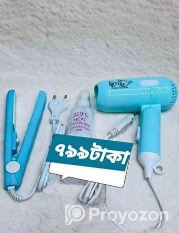 Mini Hair Dryer Combo Pack 3 in 1 Full Solution