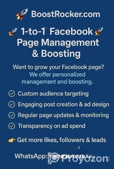 Facebook Page Management & Boosting