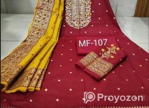 Unstitched Cotton Afsan Print Three Piece For Wome