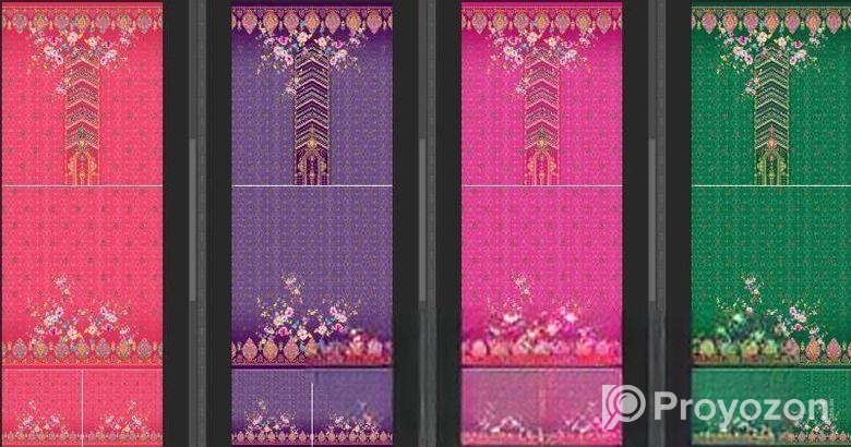 ডিজিটাল প্রিন্ট সুতি থ্রি পিস