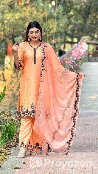 Embroidery Cotton Three Piece