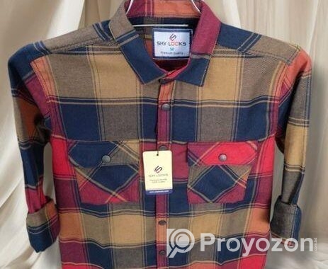 Premium Snap Button Double Pocket Shirt