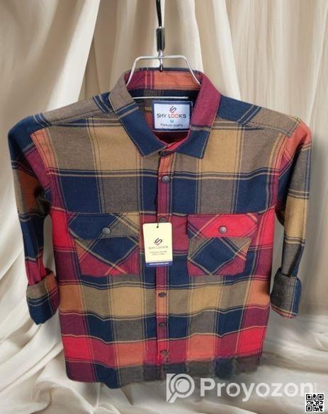 Premium Snap Button Double Pocket Shirt