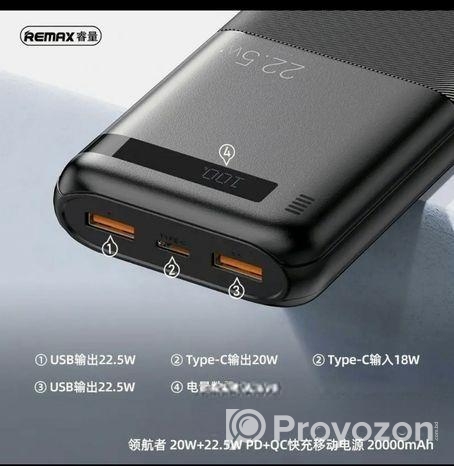 Remax Rpp-72 20w+22.5w Fast Charging Power Bank 20