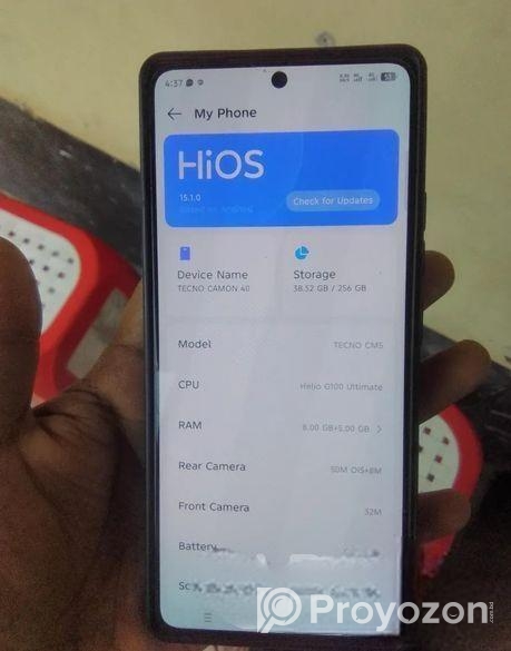 Tecno Camon 20 camon40 8+8 (Used)