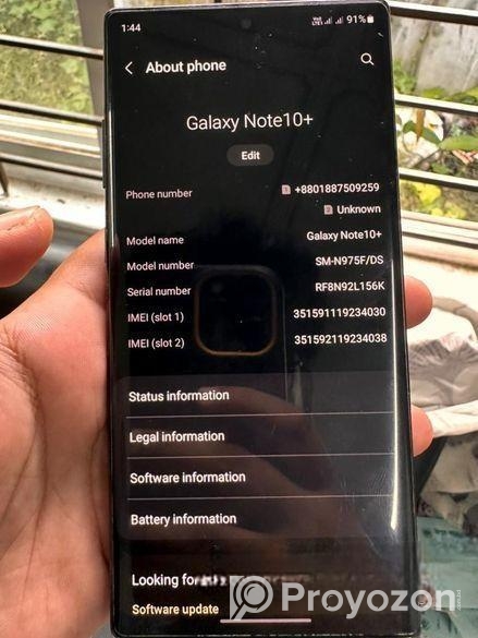 Samsung Galaxy Note 10 plus (Used)