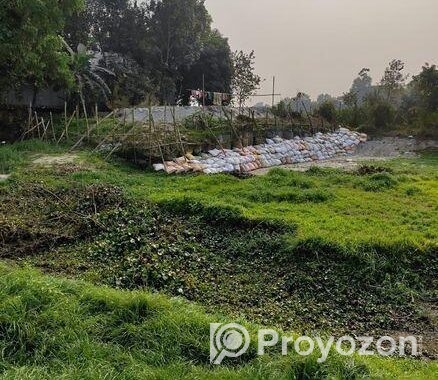 ১২ শতক ভরাট করা জমি। কাগজে শতন কিন্তু জমি আরো বেশি