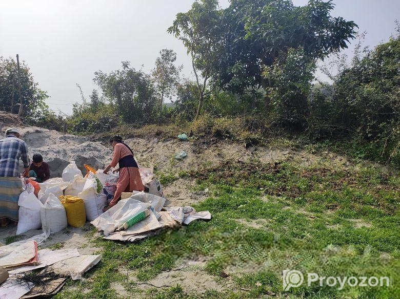 ১২ শতক ভরাট করা জমি। কাগজে শতন কিন্তু জমি আরো বেশি