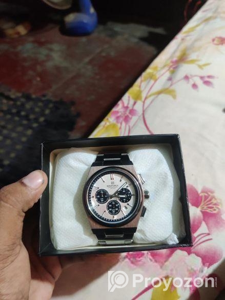 Naviforce 8048 Ch – Sliver White For Men